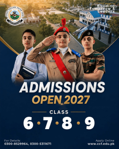 Admission Open for Classes 6th, 7th, 8th, and 9th