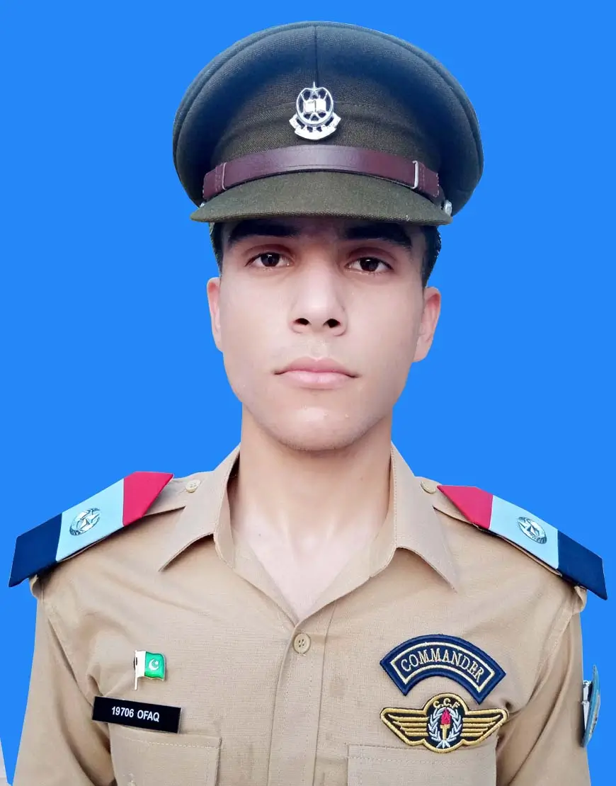 Ofaq Rehman, Roll No 109559, Kit No 19706 – 1044 marks (94.91%) A+ grade in Class 10th Board Exam 2023, Cadet College Fateh Jang