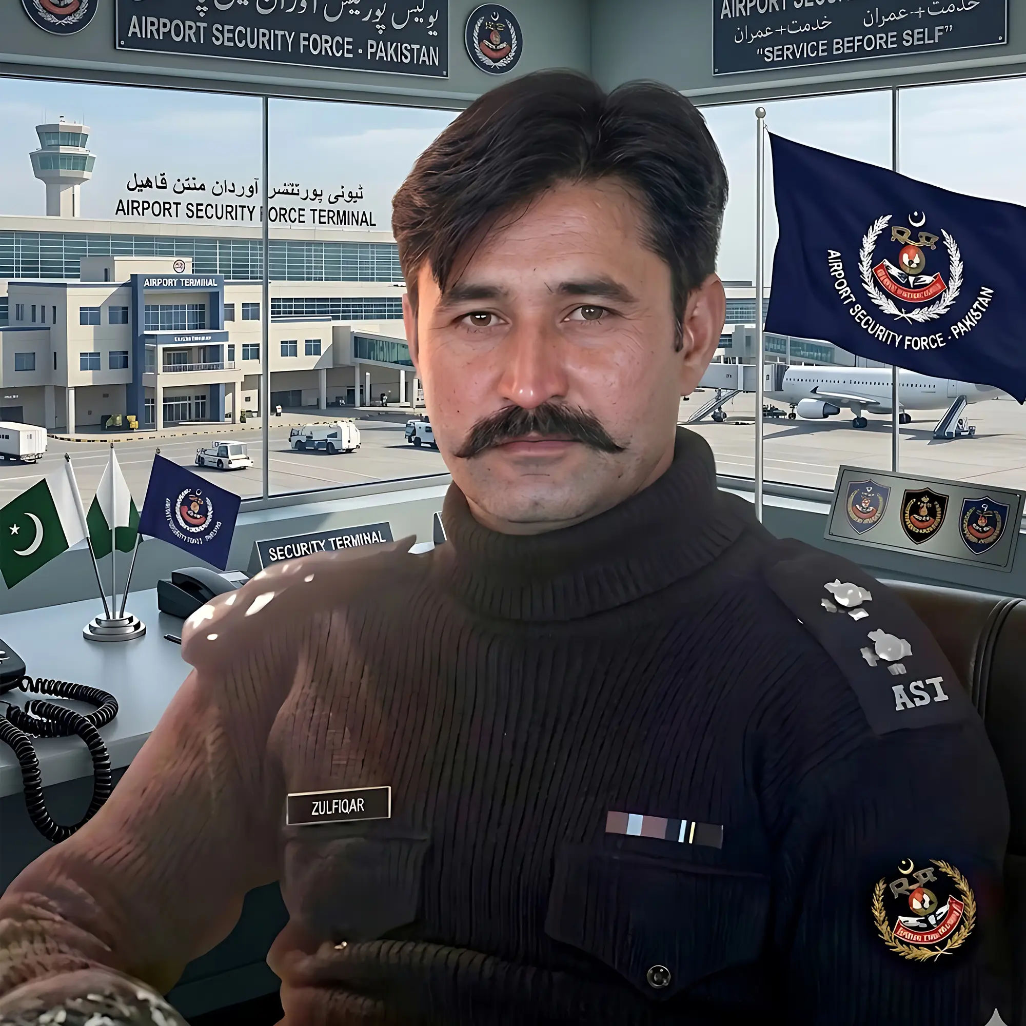 Zulfiqar Karimi Kit no ghazali House Sub Inspector Airport security lahore
