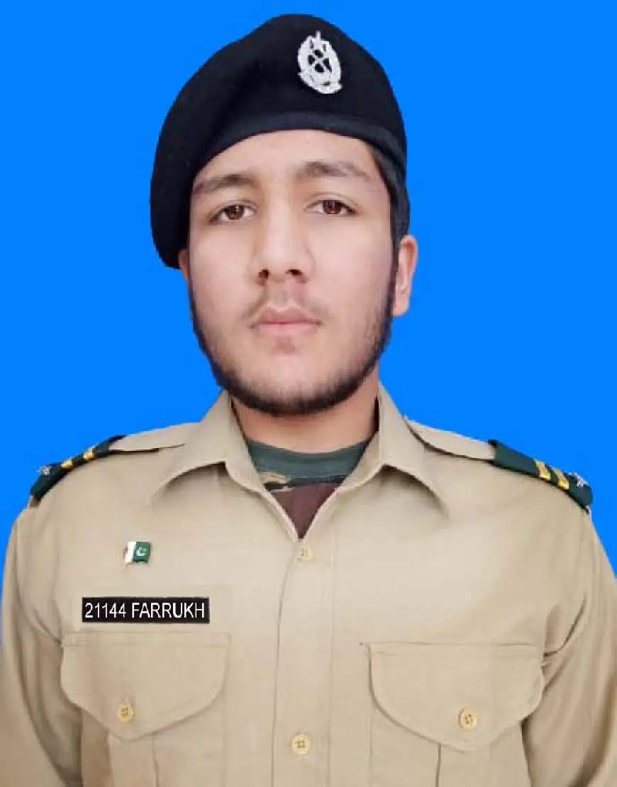 Farrukh Hassan, Roll No 744479, Kit No 21144 – 854 marks (77.64%) A grade in Class 12th Board Exam 2023, Cadet College Fateh Jang