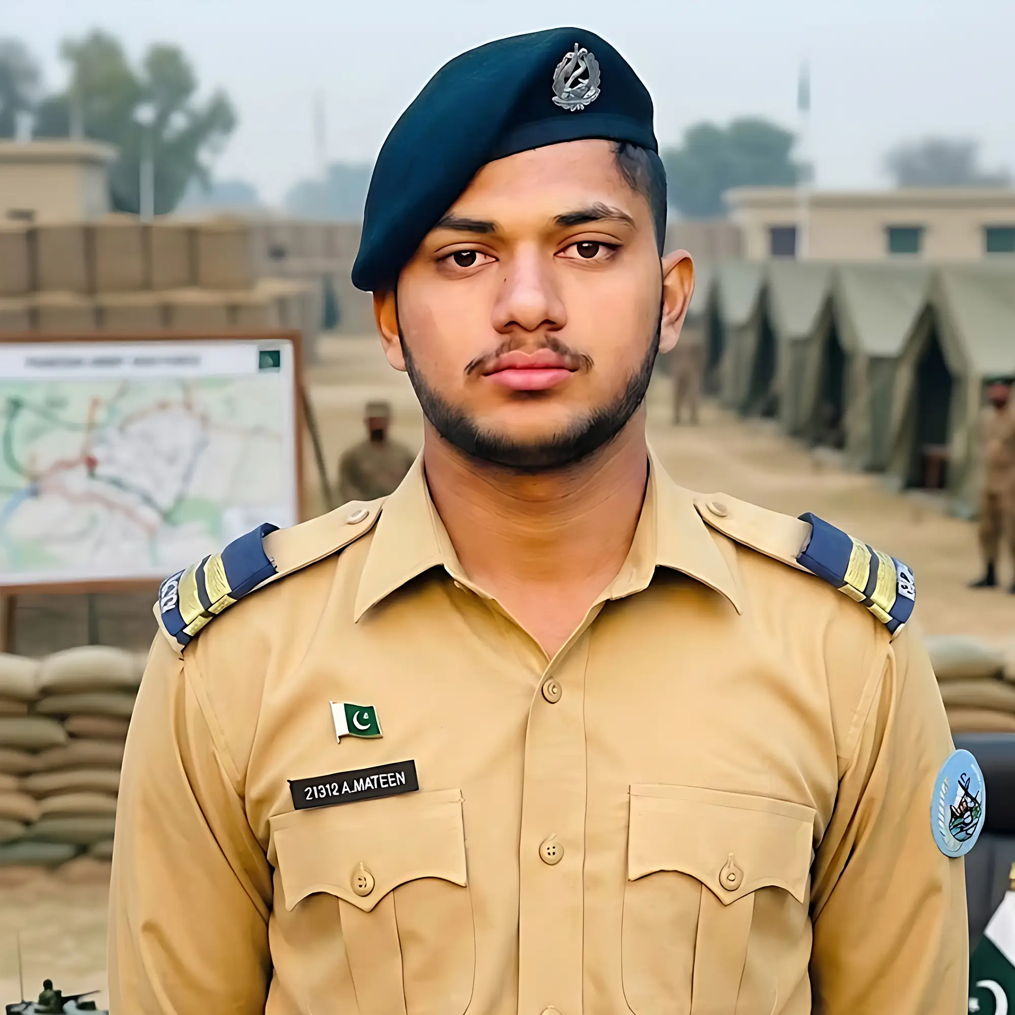 Lt. Abdul Mateen Kit No 21912 Rommi House Pakistan Army