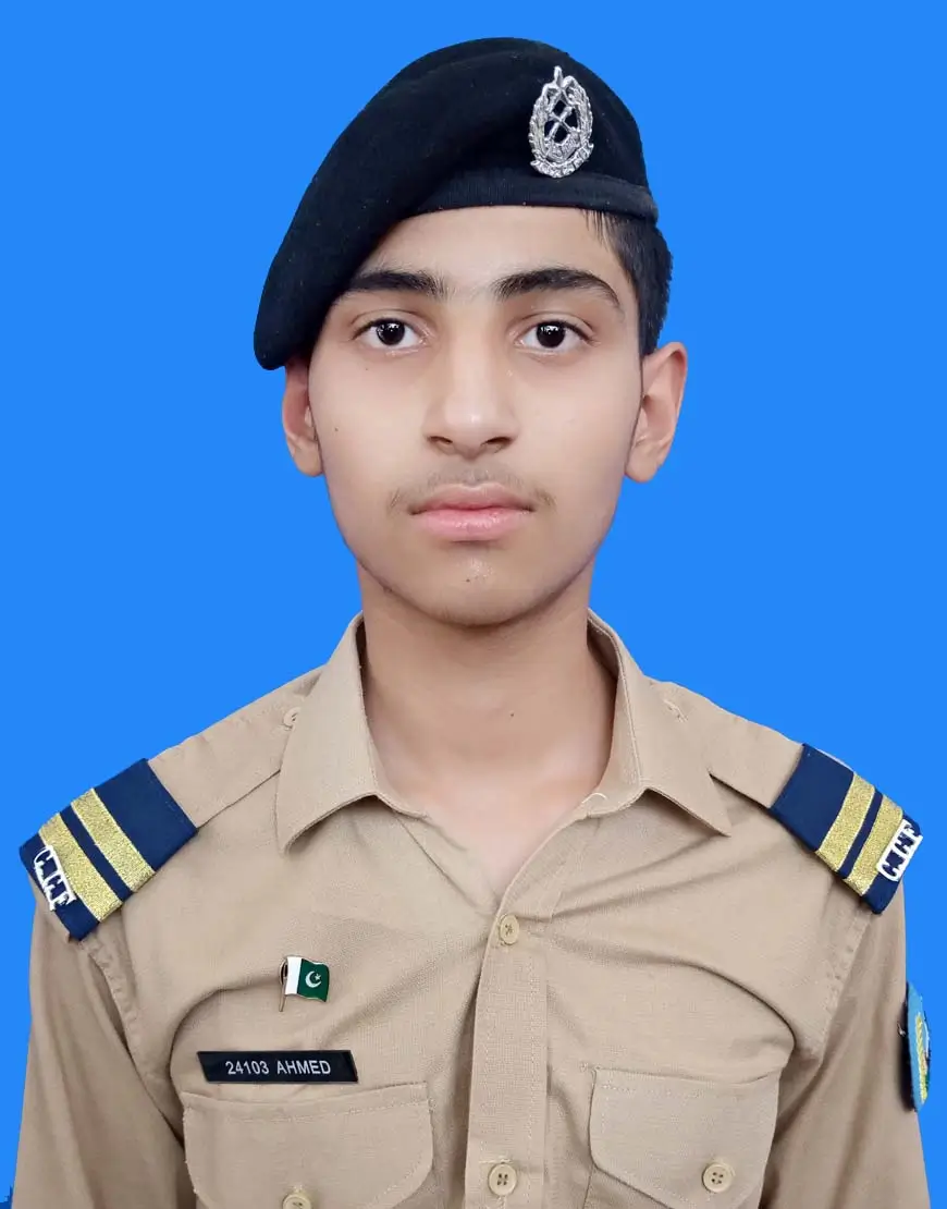 Ahmed Hassan Chau, Roll No 722617, Kit No 24103 – 1047 out of 1200 marks (87.25%) in Class 12th Annual Result 2026, Cadet College Fateh Jang