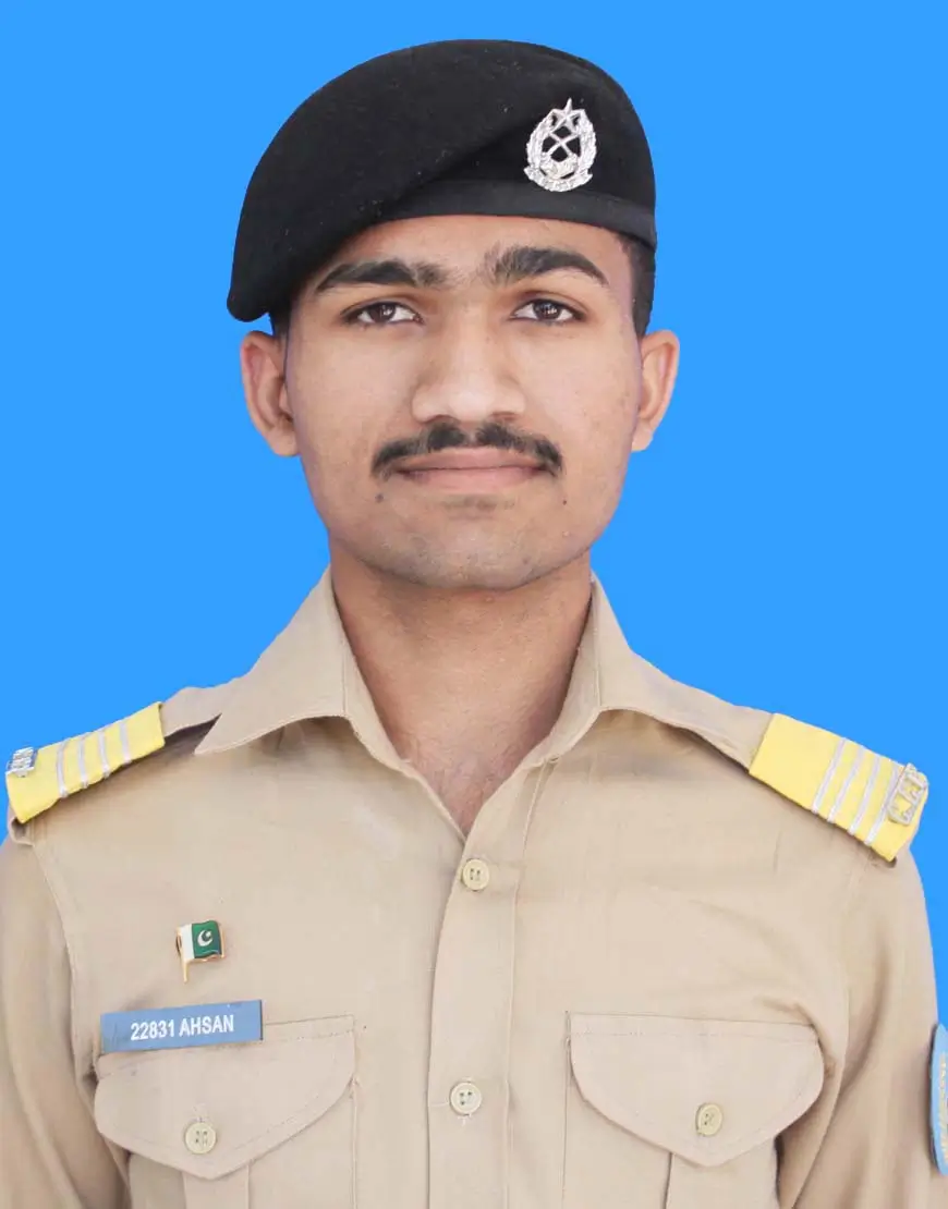 M. Ahsan Bilal, Roll No 932322, Kit No 22831 – 1141 marks (95%) A+ grade in Class 10th Board Exam 2025, Cadet College Fateh Jang