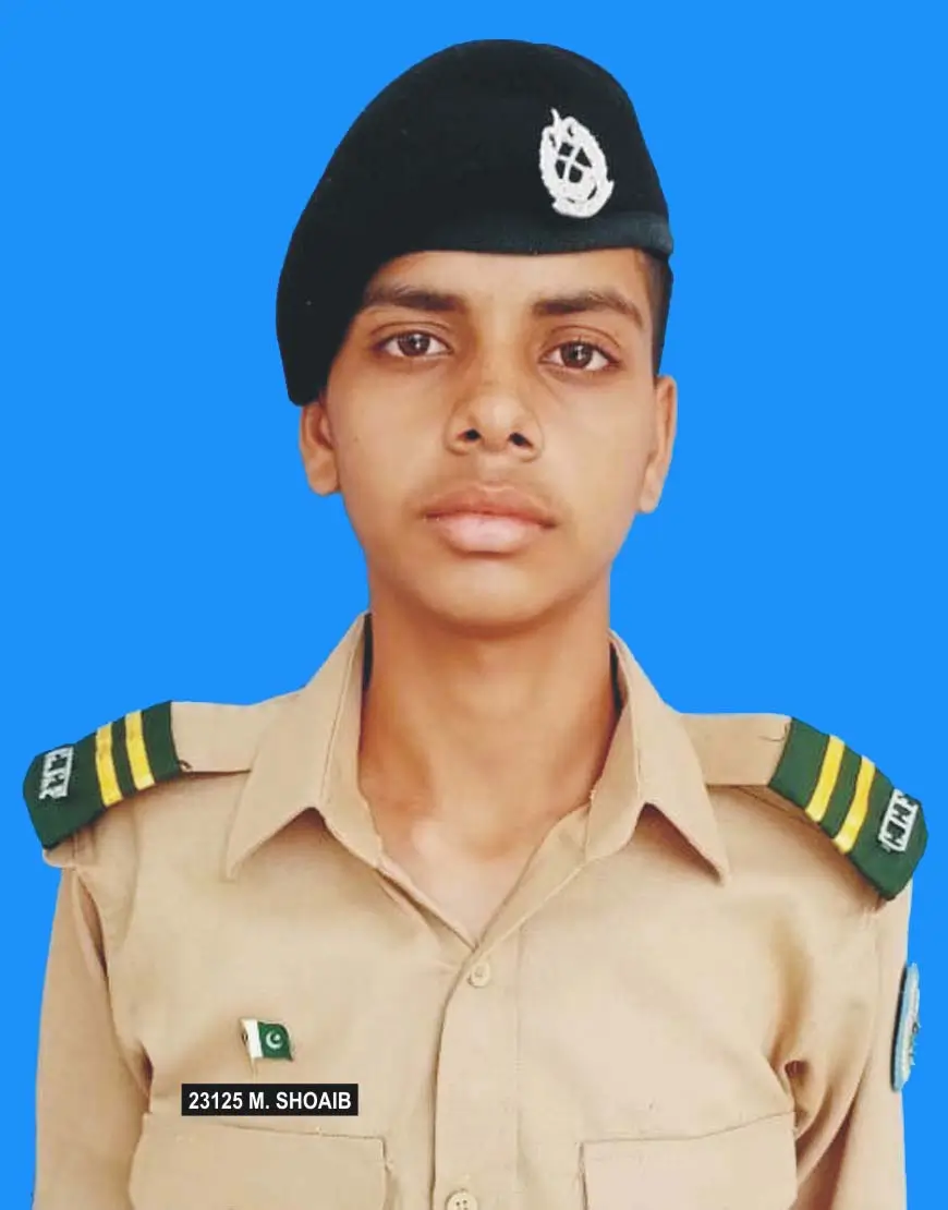 M. Shoaib, Roll No 750491, Kit No 23125 – 1064 marks (89%) A+ grade in Class 12th Board Exam 2025, Cadet College Fateh Jang