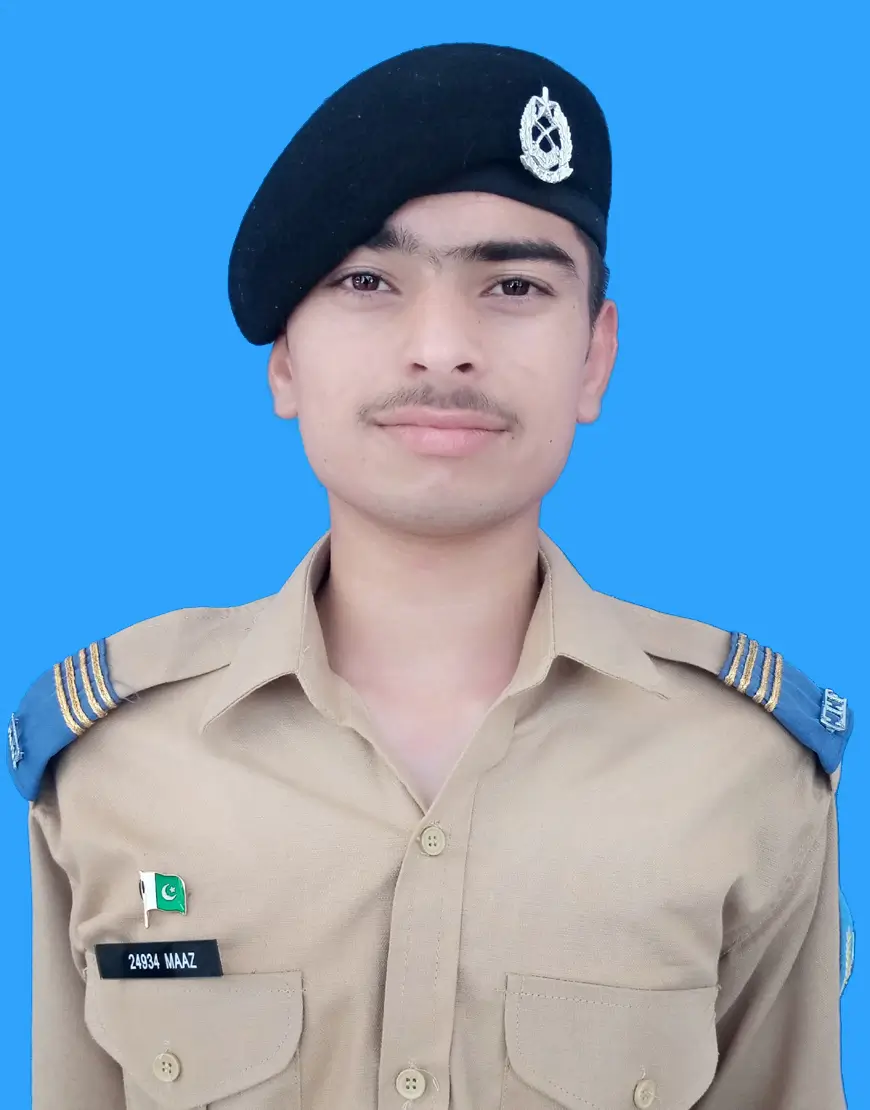 Maaz Ejaz, Roll No 906336, Kit No 24934 – 1141 marks (95.1%) A+ grade in Class 10th Board Exam 2026, Cadet College Fateh Jang