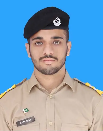 Muhammad Bakir, Roll No 708122, Kit No 20134 – 993 marks (90.27%) A+ grade in Class 12th Board Exam 2022, Cadet College Fateh Jang