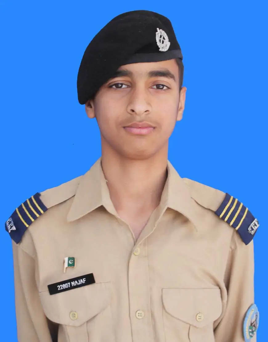 Najaf Iqbal, Roll No 932379, Kit No 22807 – 1117 marks (93%) A+ grade in Class 10th Board Exam 2025, Cadet College Fateh Jang